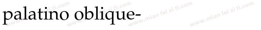 palatino oblique字体转换